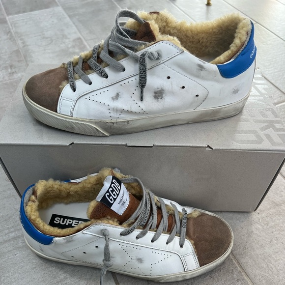 Size 38 Golden Goose Super Star with shearling - Picture 1 of 6